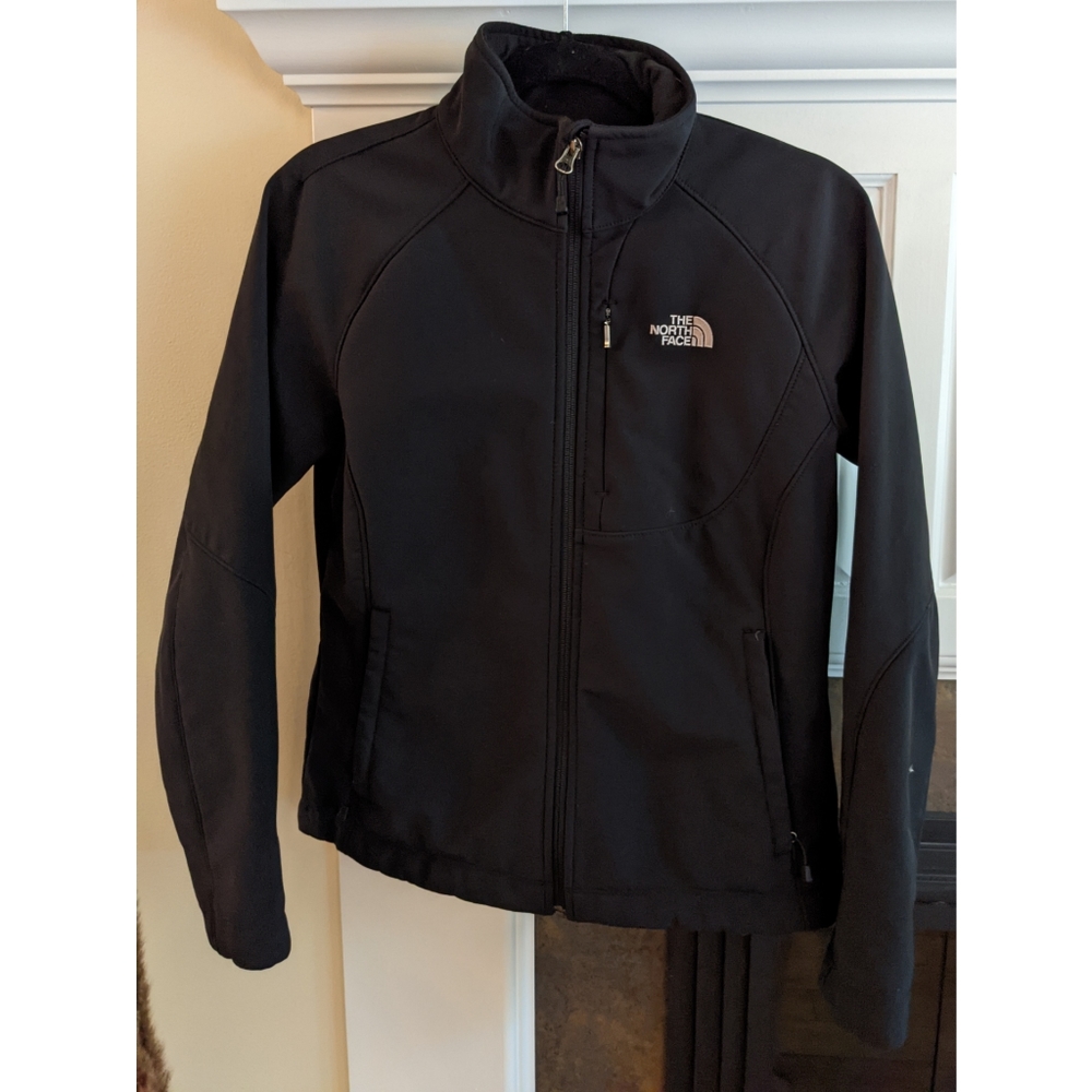 North Face black fleece lined shell